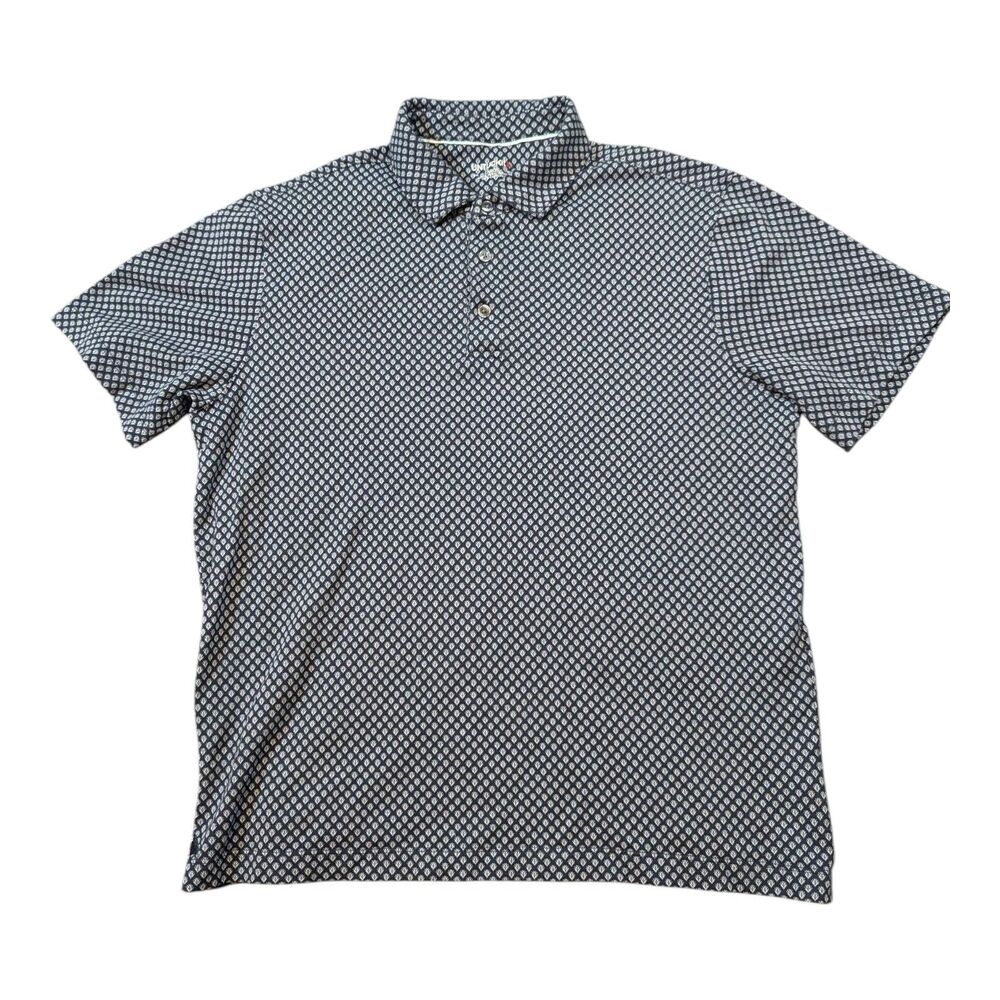 Untuckit Shirt Men’s Large Polo Short Sleeve Casual Geometric Print .